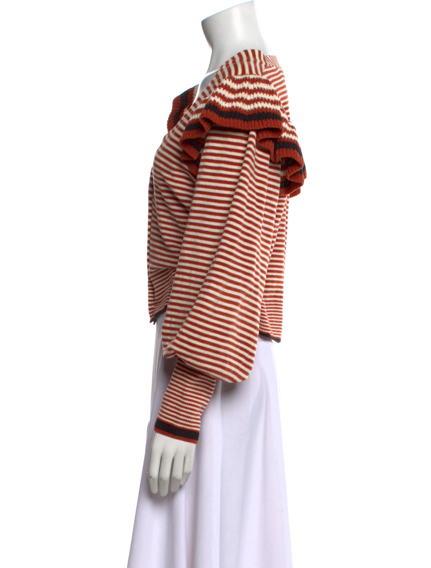Ulla Johnson Striped V-Neck Sweater
