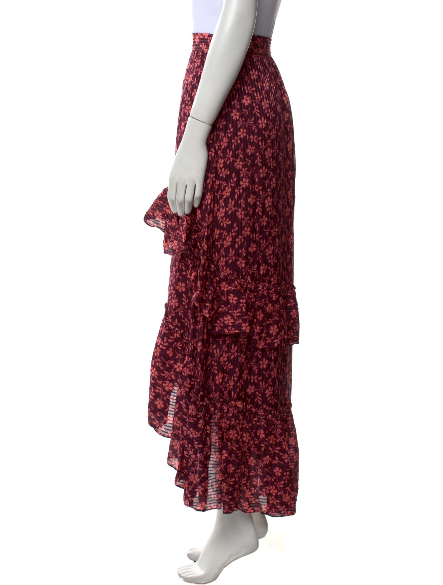 Ulla Johnson Floral Print Midi Length Skirt