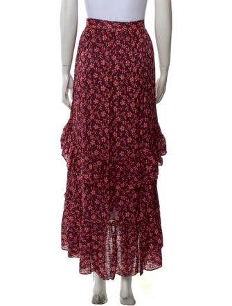 Ulla Johnson Floral Print Midi Length Skirt
