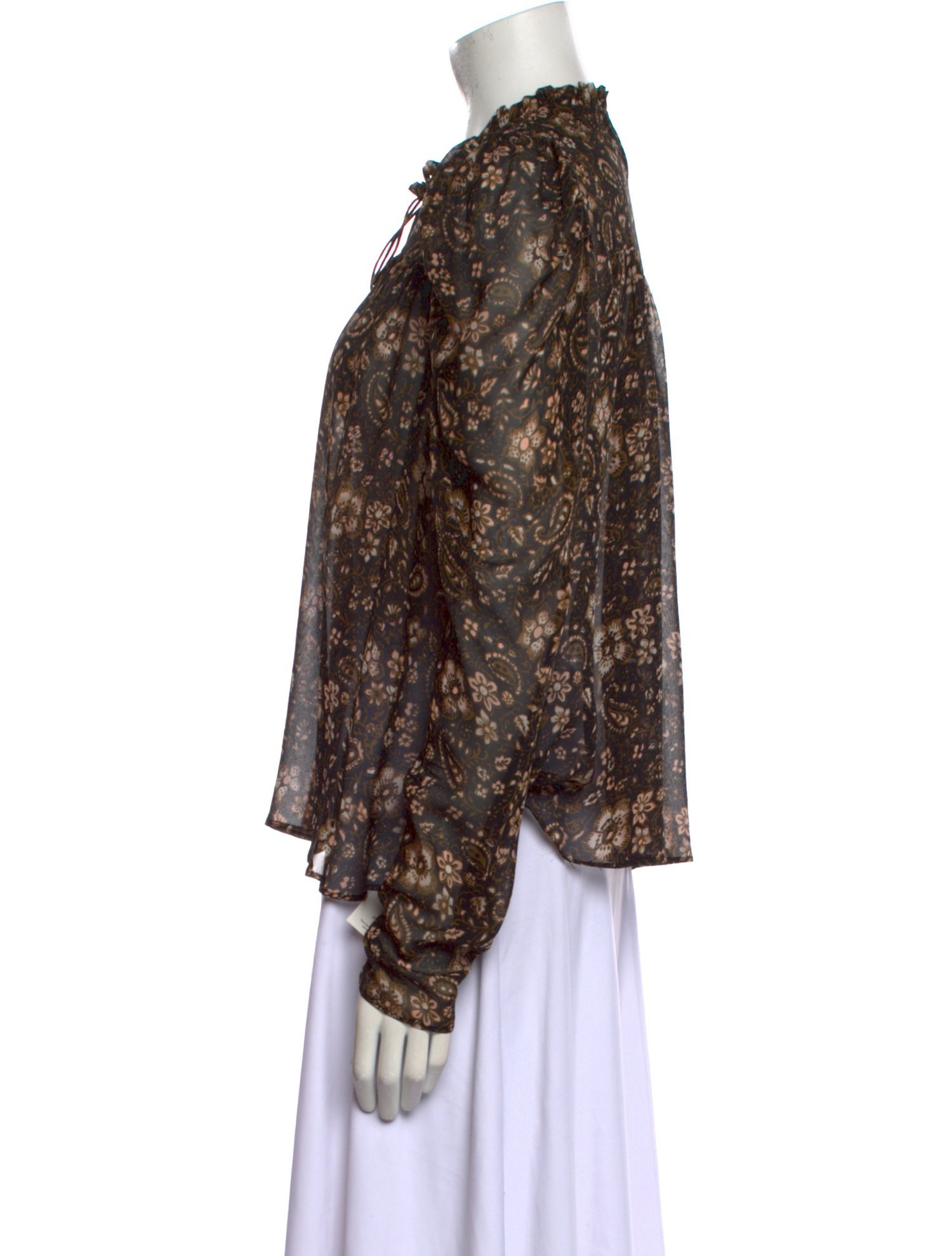 Ulla Johnson Silk Floral Print Blouse