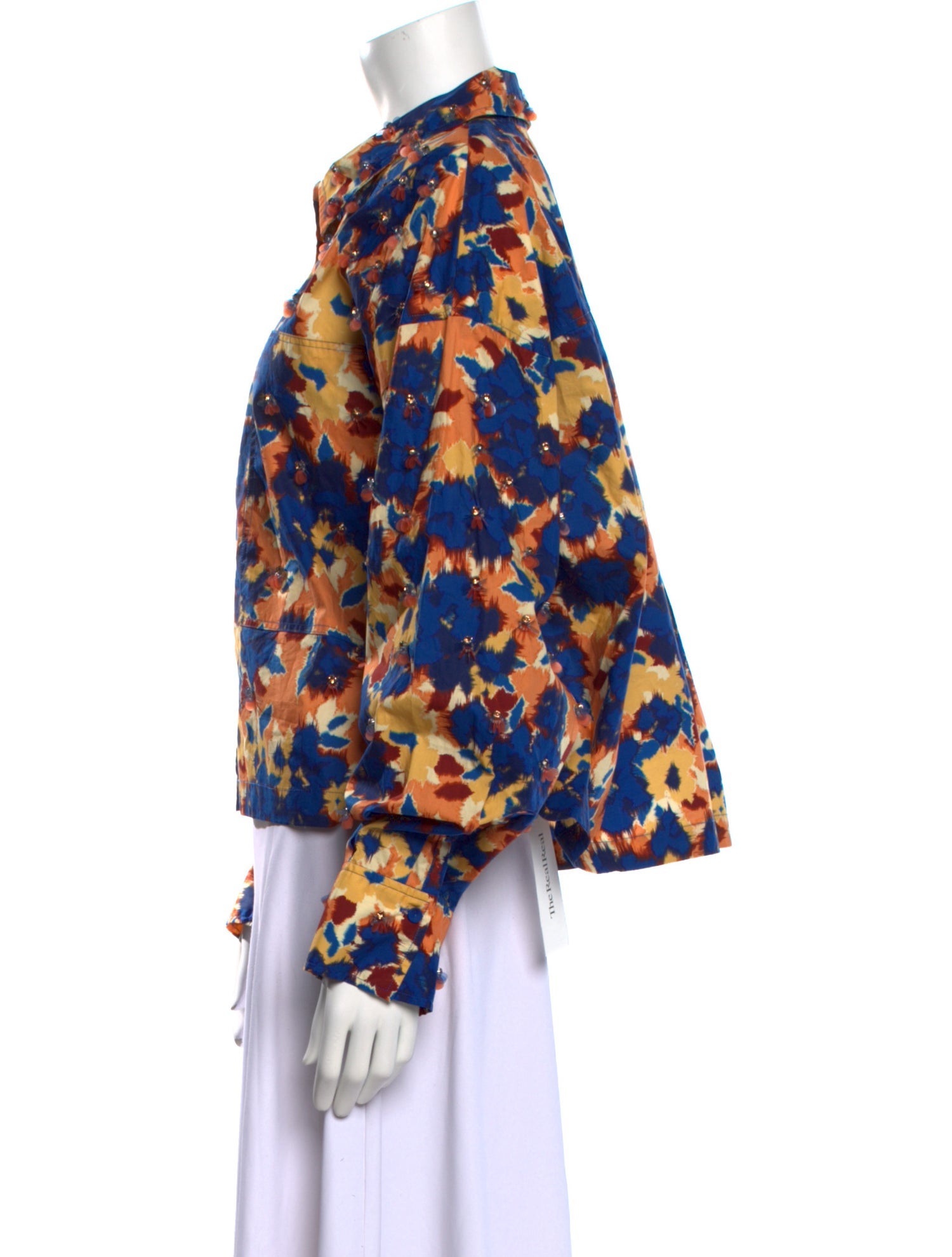 Ulla Johnson Floral Print Mock Neck Blouse w/ Tags