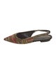 Ulla Johnson Printed Beaded Accents Slingback Flats