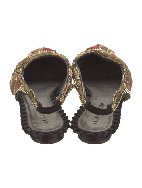 Ulla Johnson Printed Beaded Accents Slingback Flats