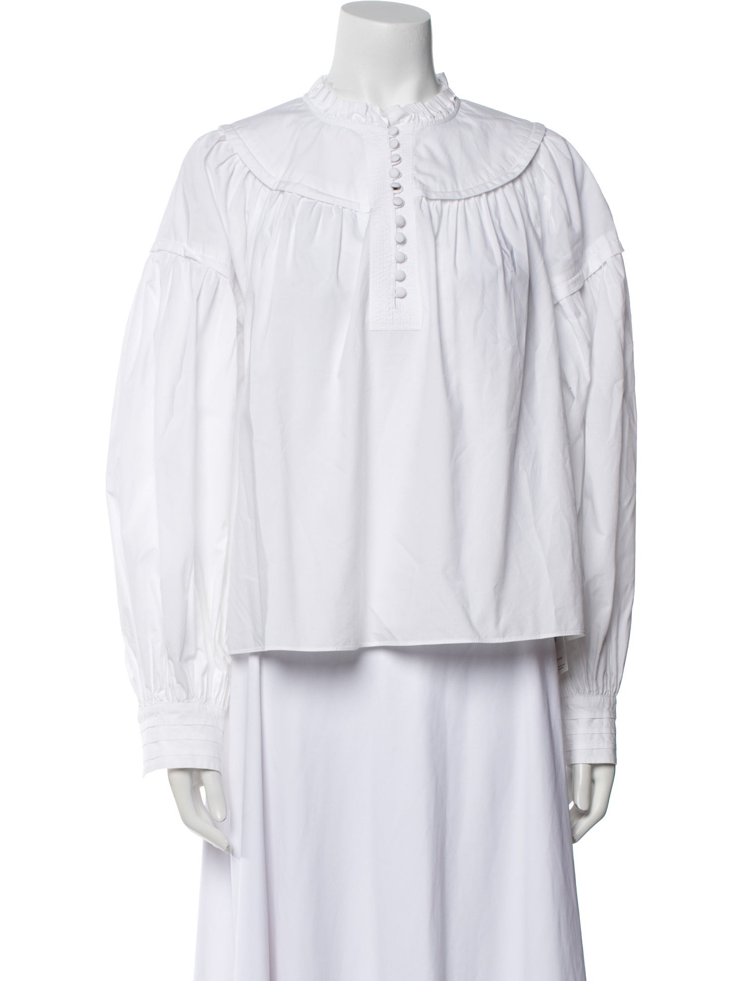 Ulla Johnson Mock Neck Long Sleeve Blouse