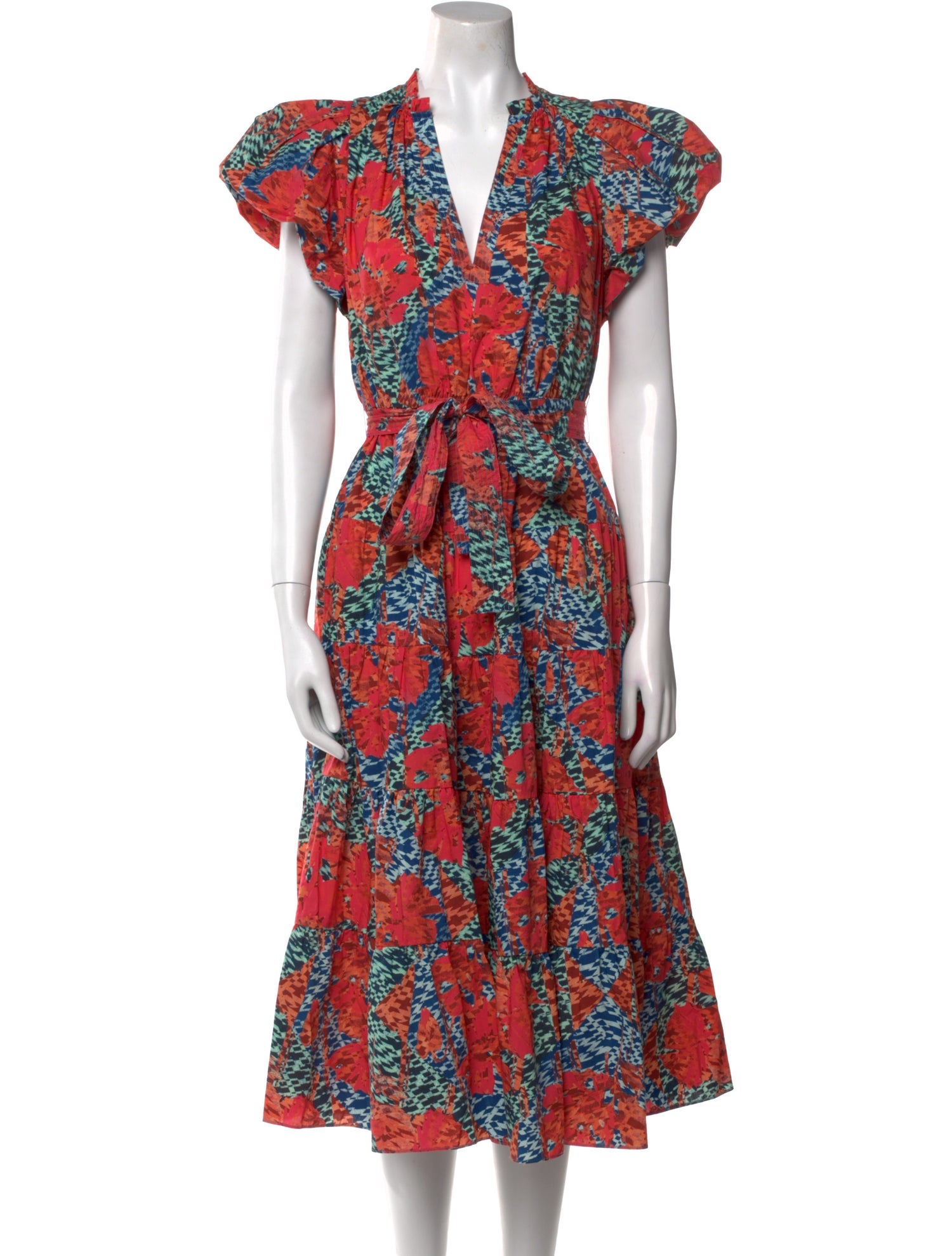 Ulla Johnson Floral Print Midi Length Dress