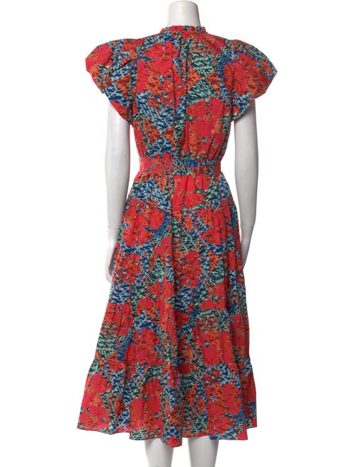Ulla Johnson Floral Print Midi Length Dress