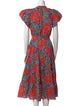 Ulla Johnson Floral Print Midi Length Dress