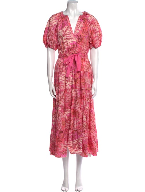 Ulla Johnson Floral Print Midi Length Dress