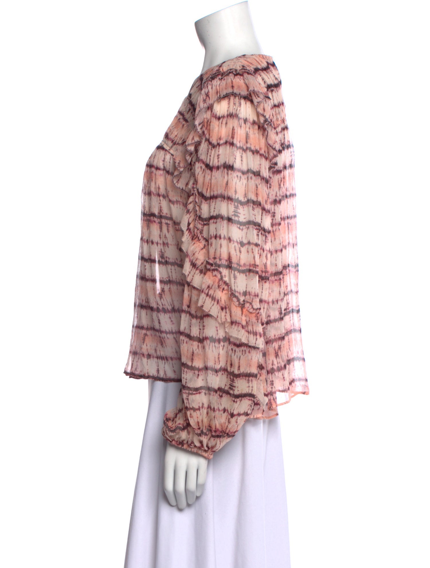 Ulla Johnson Silk Tie-Dye Print Blouse