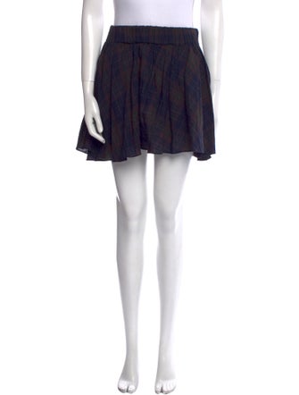 Ulla Johnson Plaid Print Mini Skirt