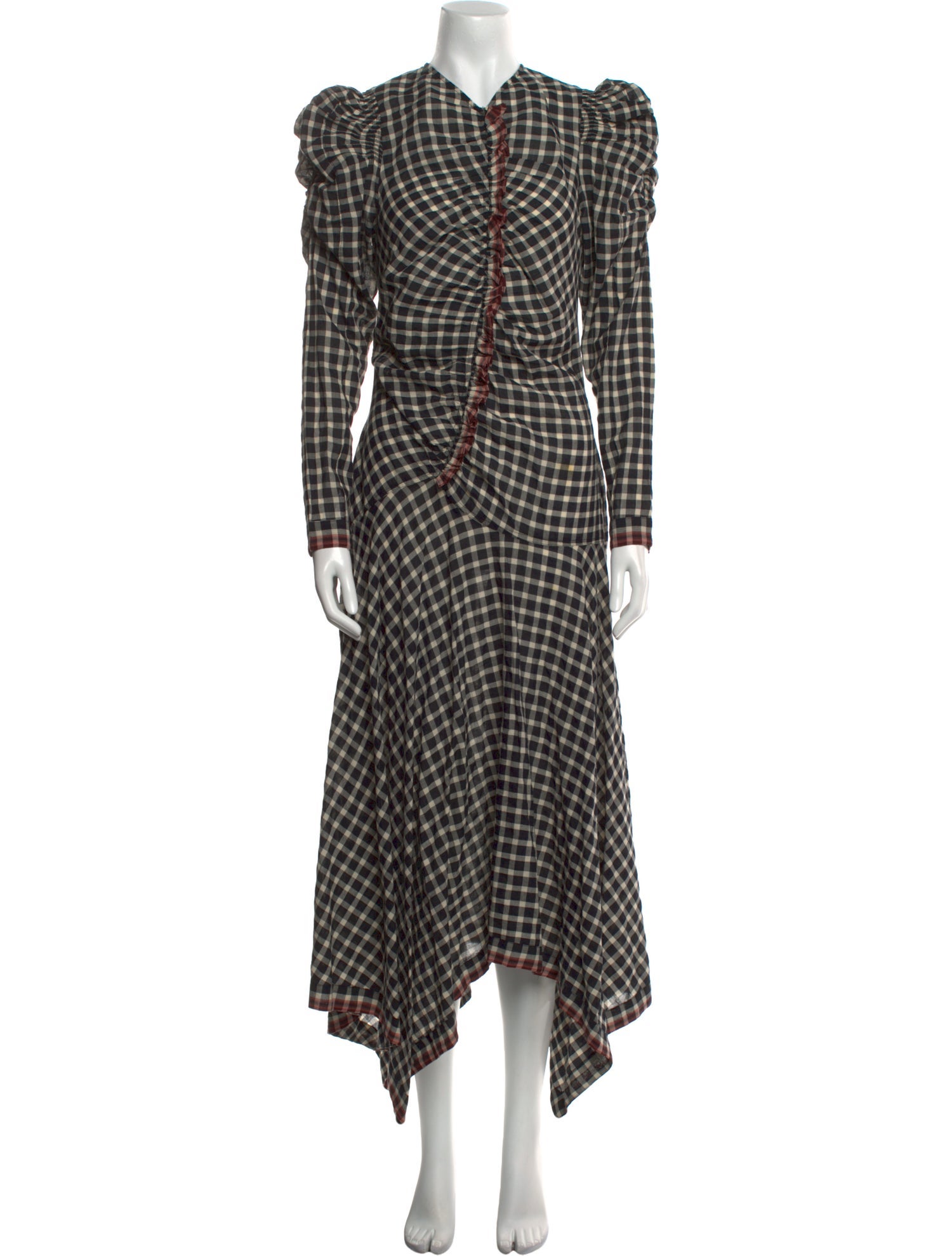 Ulla Johnson Plaid Print Long Dress