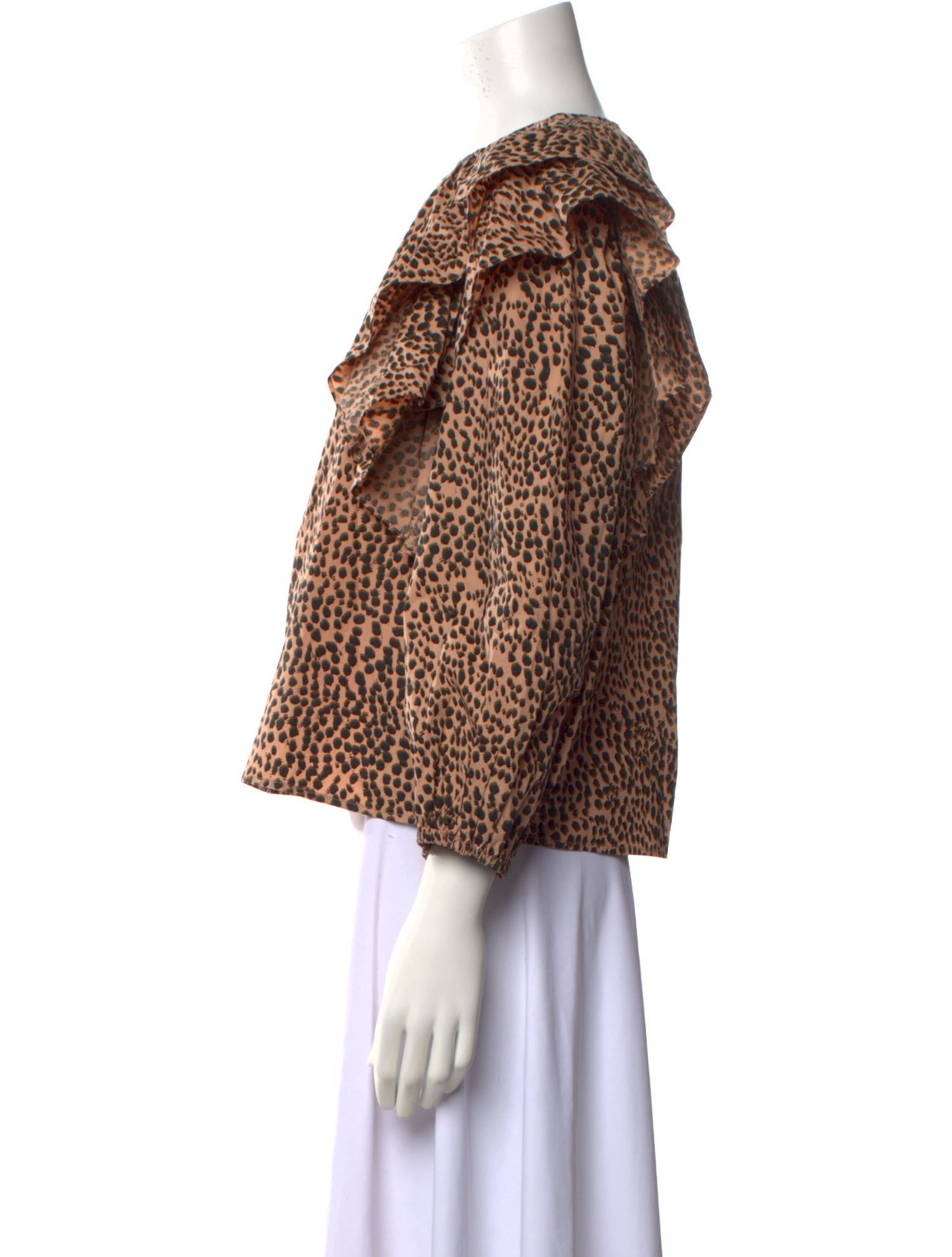 Ulla Johnson Animal Print Crew Neck Blouse