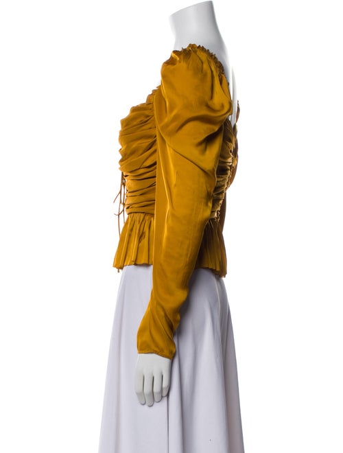 Ulla Johnson Square Neckline Long Sleeve Blouse