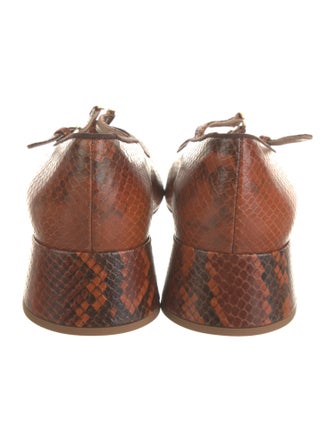 Ulla Johnson Leather Animal Print T-Strap Pumps