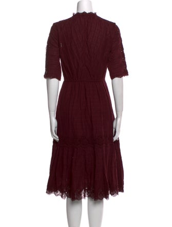 Ulla Johnson Mock Neck Midi Length Dress