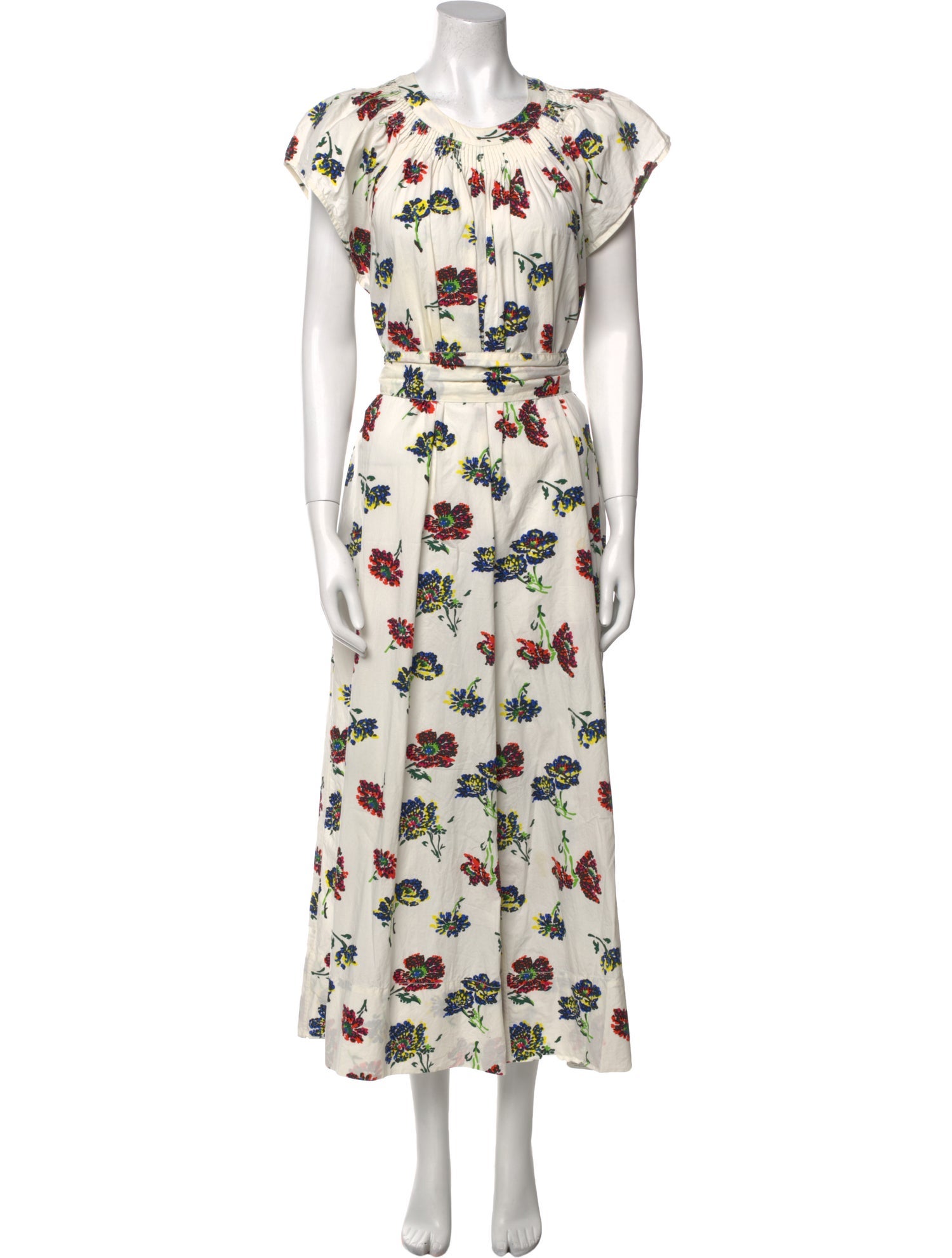 Ulla Johnson Floral Print Crew Neck Jumpsuit