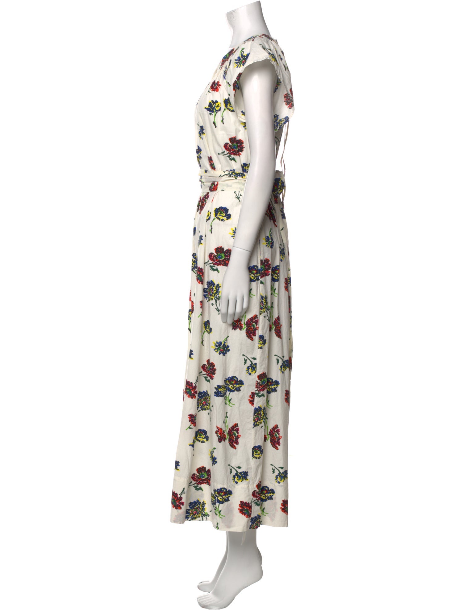 Ulla Johnson Floral Print Crew Neck Jumpsuit
