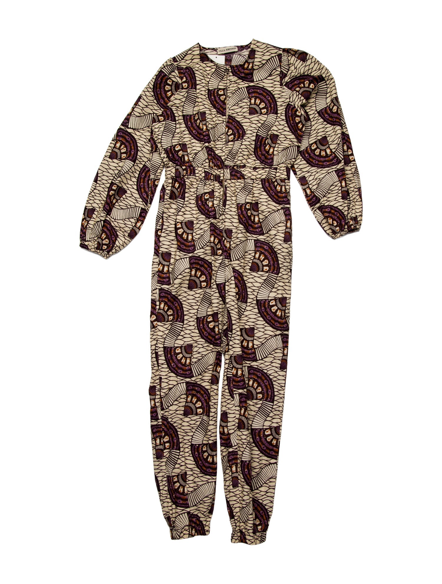 Ulla Johnson Printed Crew Neck Jumpsuit