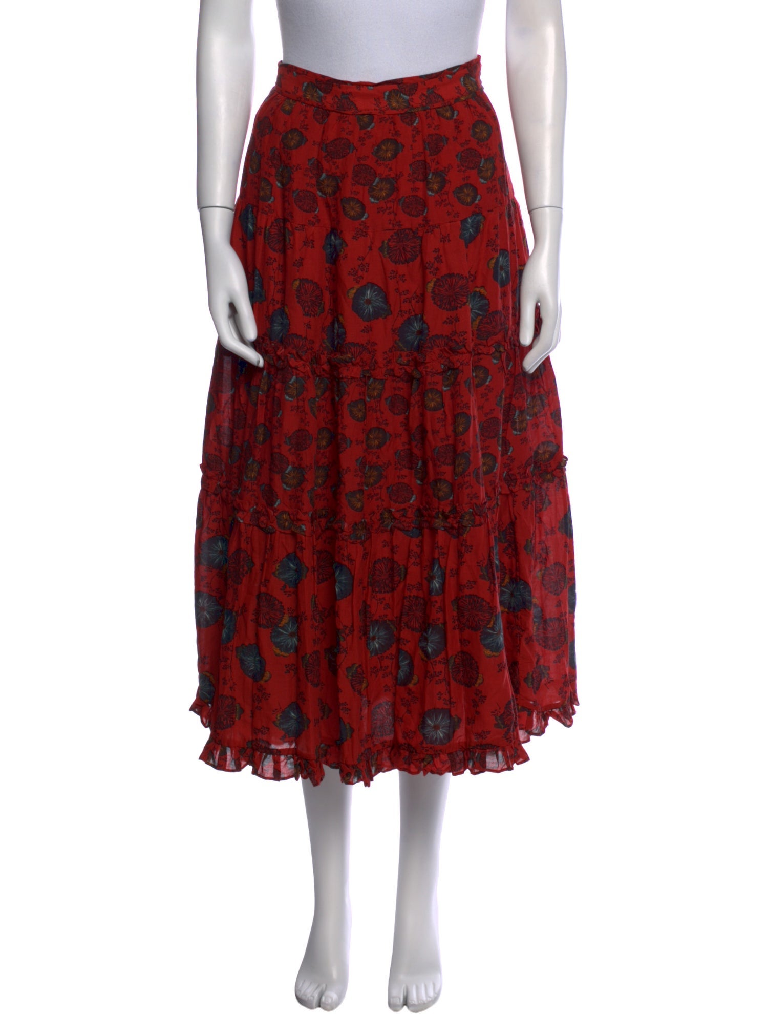 Ulla Johnson Printed Midi Length Skirt