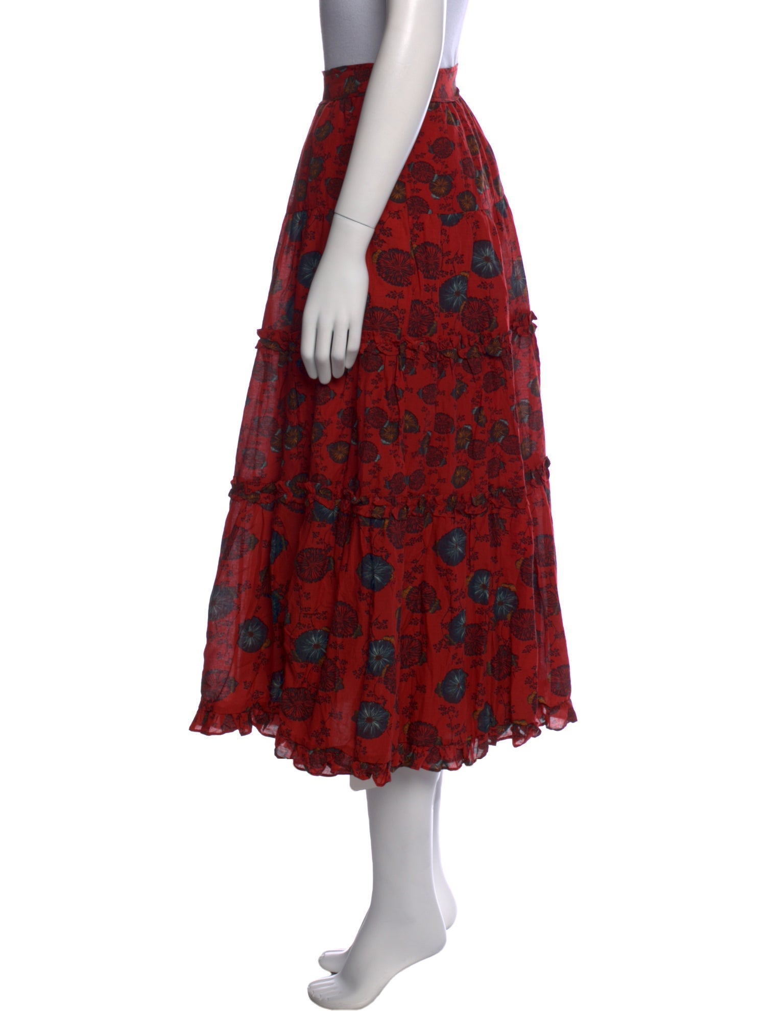 Ulla Johnson Printed Midi Length Skirt