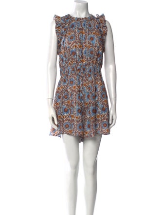 Ulla Johnson Printed Crew Neck Romper