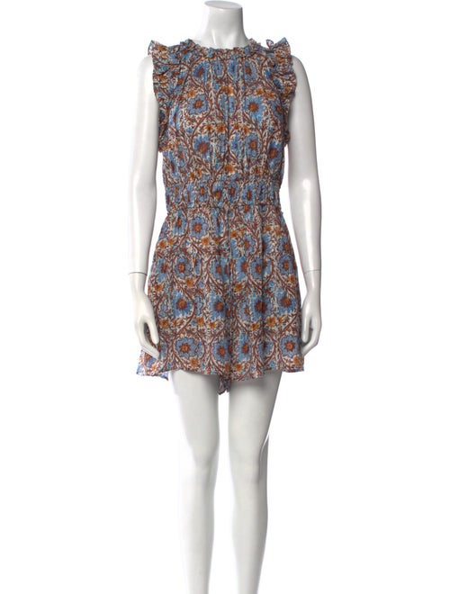 Ulla Johnson Printed Crew Neck Romper