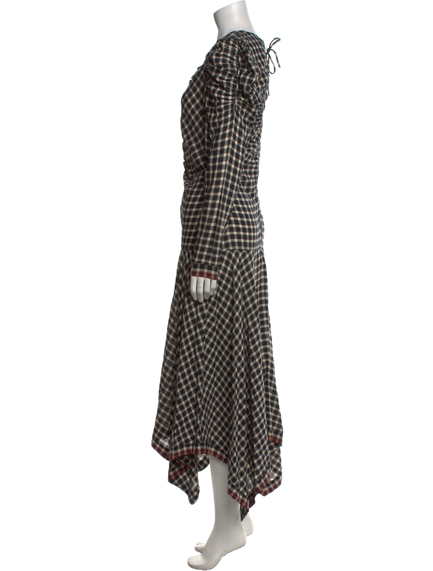 Ulla Johnson Plaid Print Long Dress