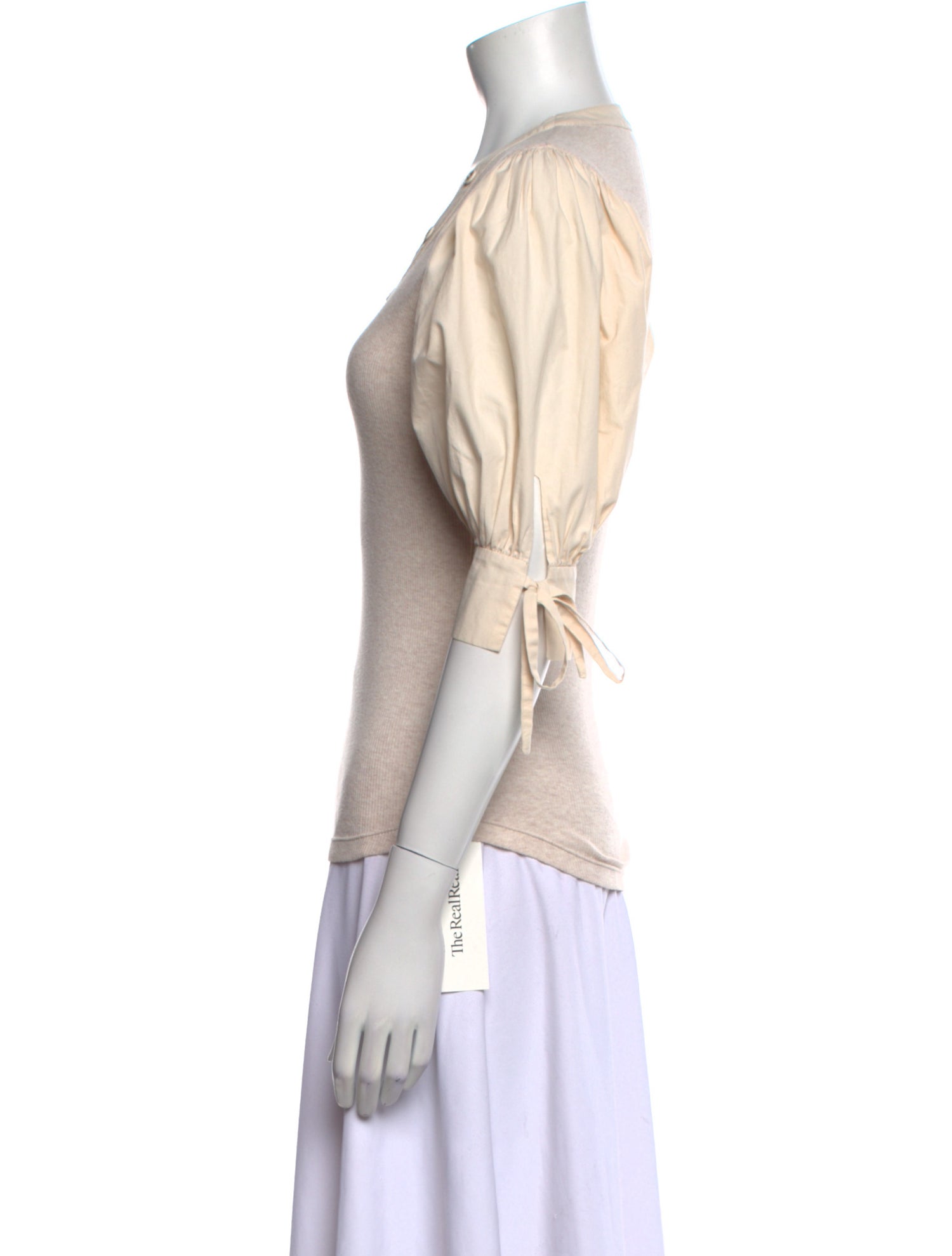 Ulla Johnson V-Neck Three-Quarter Sleeve Top