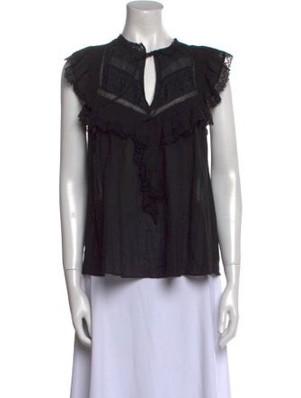 Ulla Johnson Tie Neck Sleeveless Blouse