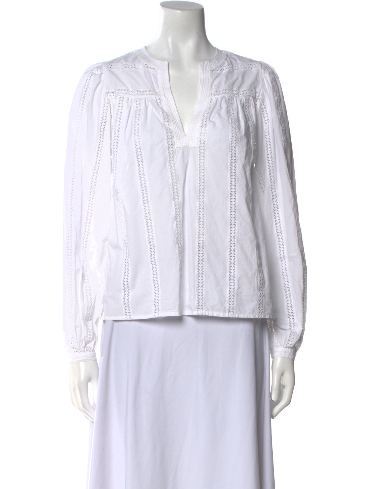 Ulla Johnson V-Neck Long Sleeve Blouse