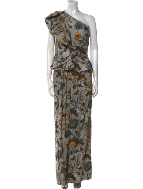 Ulla Johnson Printed One-Shoulder Jumpsuit