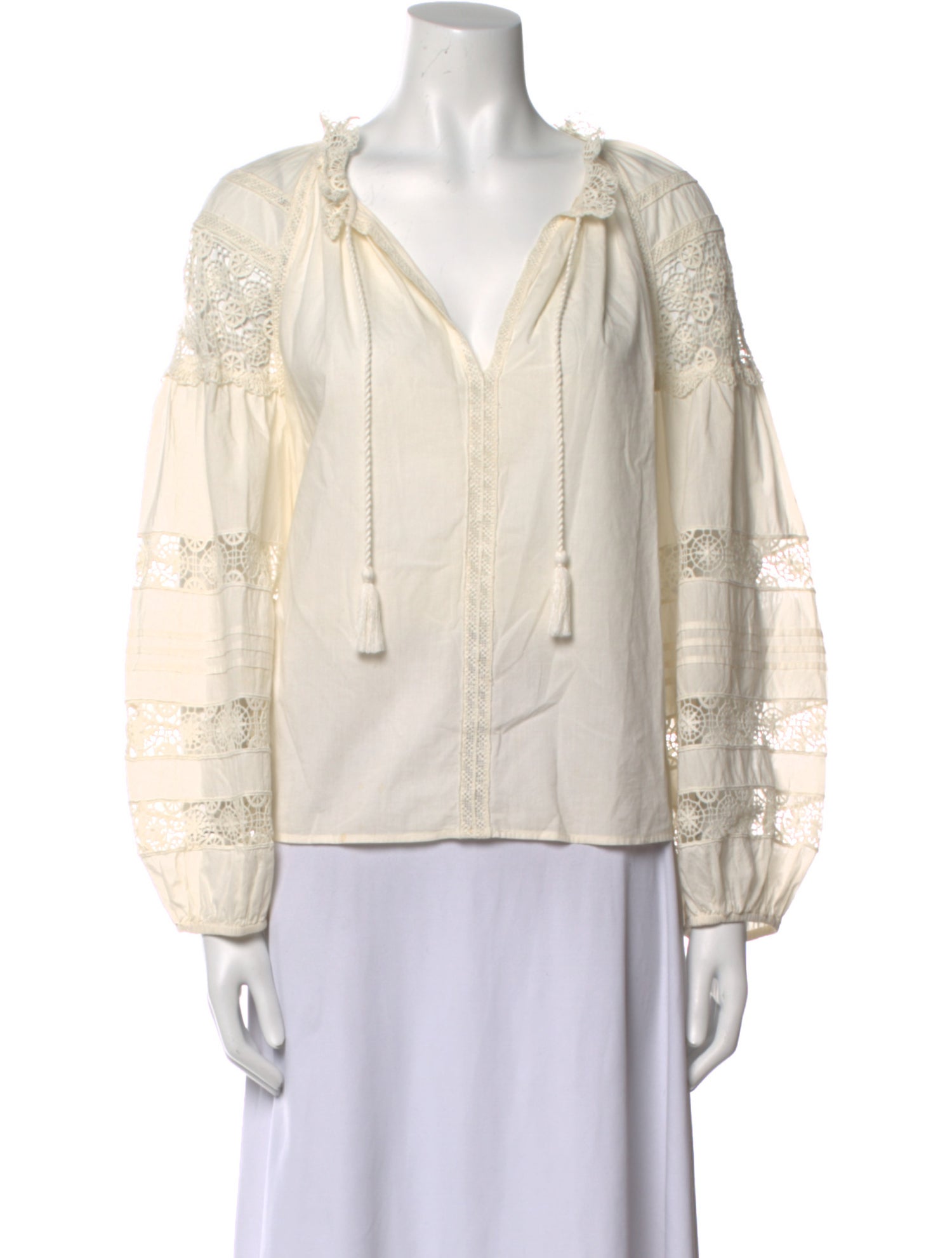 Ulla Johnson V-Neck Long Sleeve Blouse