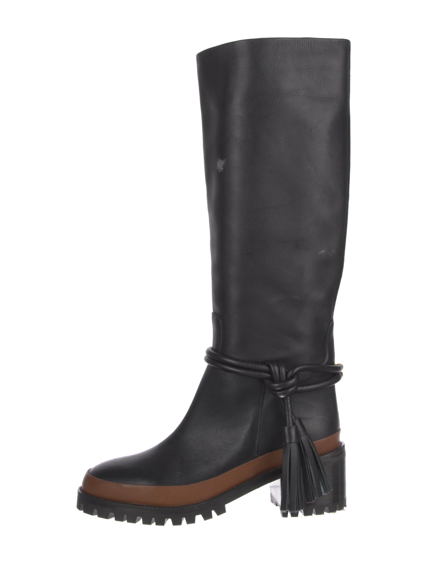 Ulla Johnson Leather Tassel Accents Riding Boots