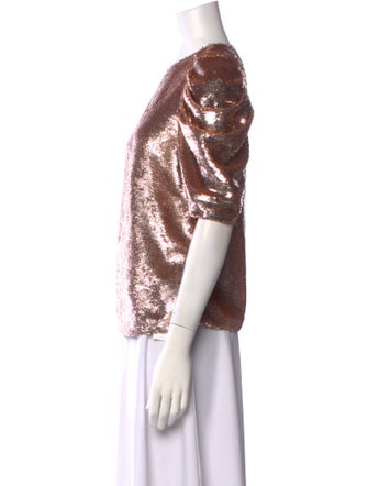 Ulla Johnson Crew Neck Three-Quarter Sleeve Top