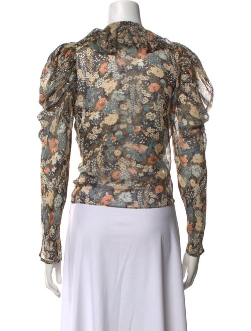 Ulla Johnson Silk Floral Print Blouse