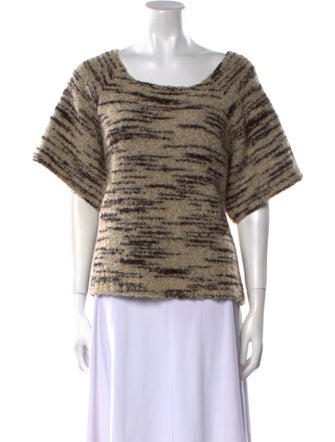 Ulla Johnson Printed Scoop Neck Sweater