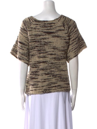 Ulla Johnson Printed Scoop Neck Sweater