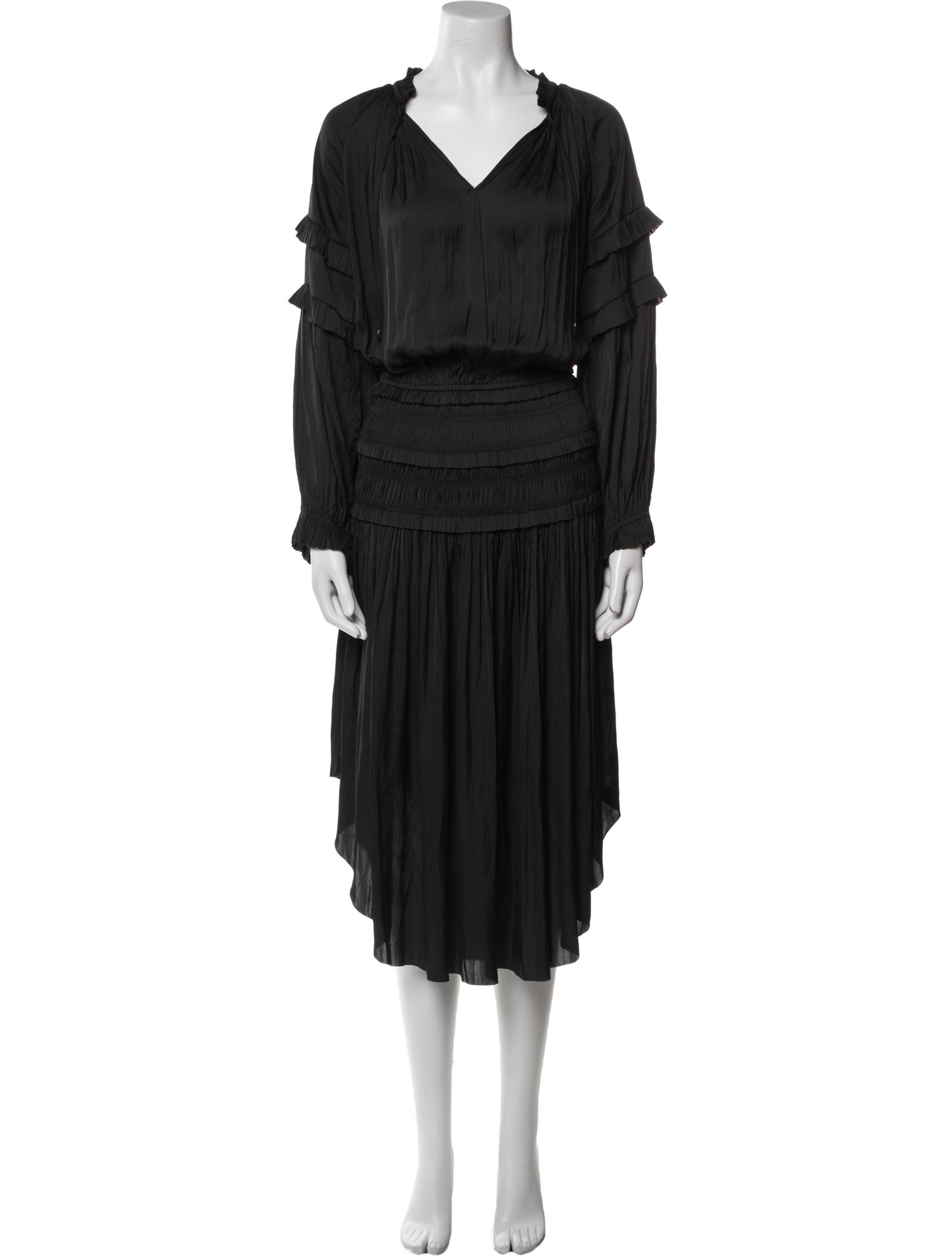 Ulla Johnson V-Neck Midi Length Dress