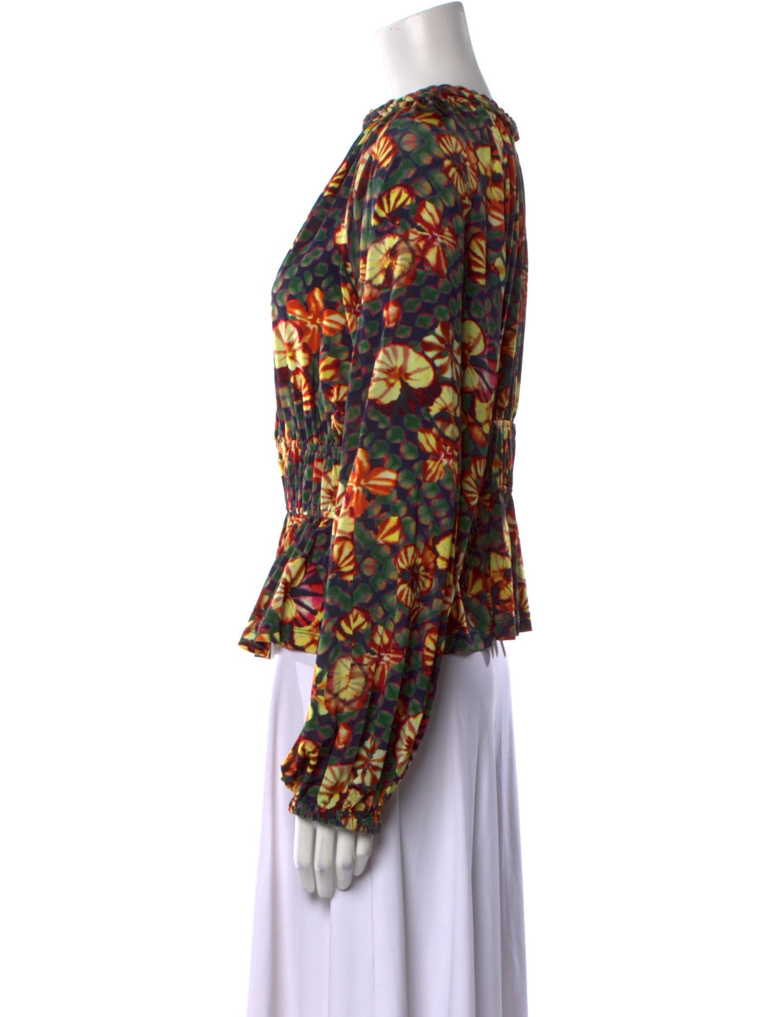 Ulla Johnson Floral Print Mock Neck Blouse