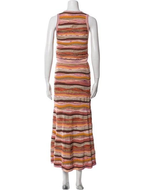 Ulla Johnson Striped Mesh Accents Skirt Set