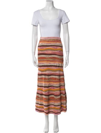 Ulla Johnson Striped Mesh Accents Skirt Set