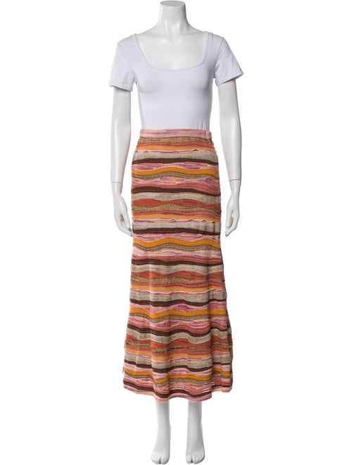 Ulla Johnson Striped Mesh Accents Skirt Set