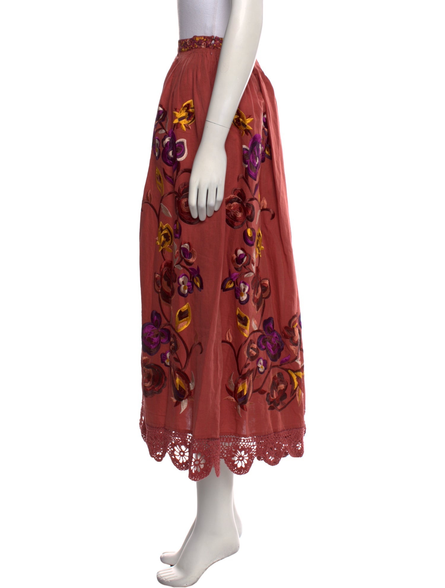 Ulla Johnson Linen Midi Length Skirt w/ Tags