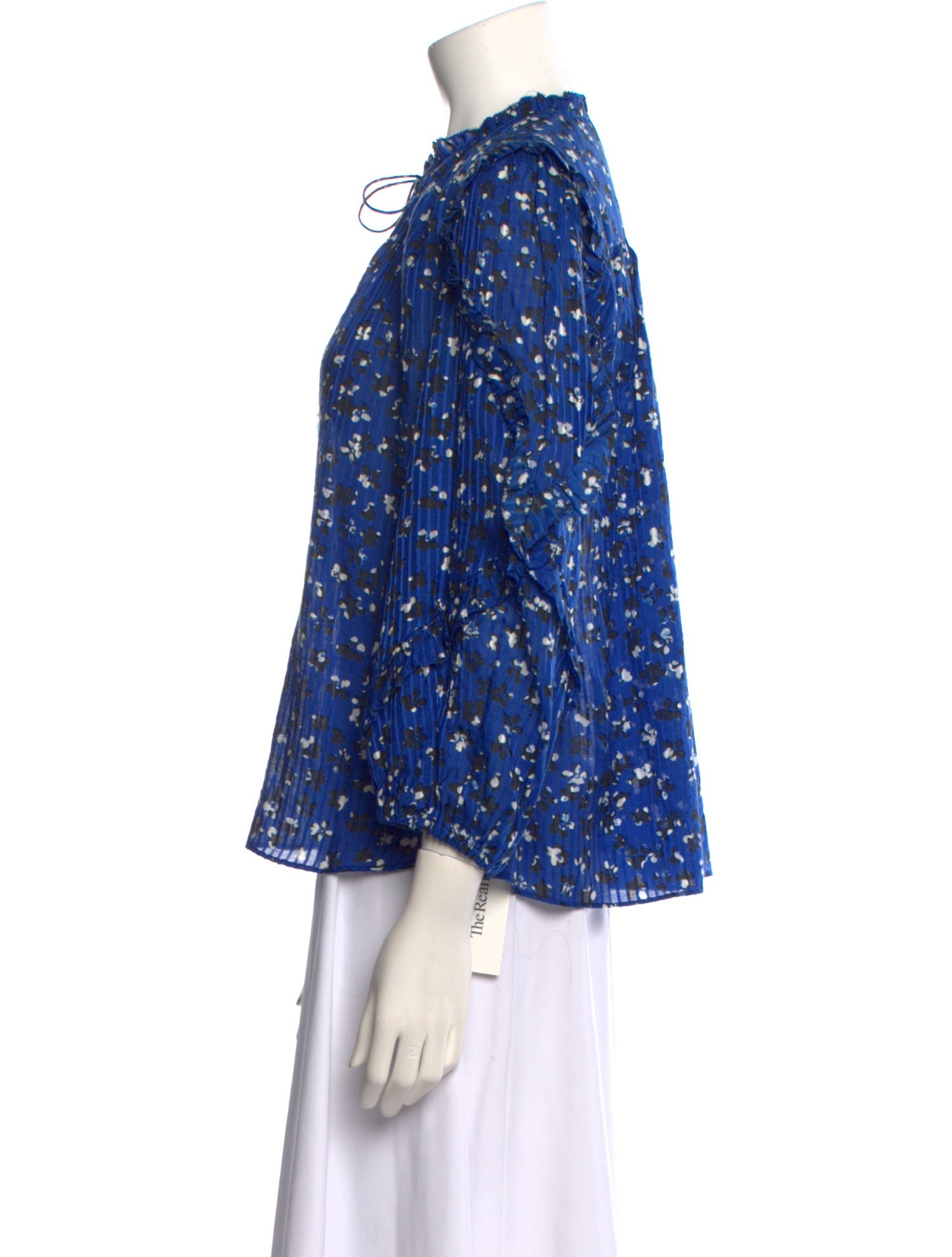 Ulla Johnson Floral Print Tie Neck Blouse