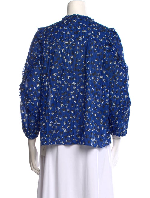 Ulla Johnson Floral Print Tie Neck Blouse