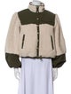 Ulla Johnson Colorblock Pattern Faux Fur Jacket
