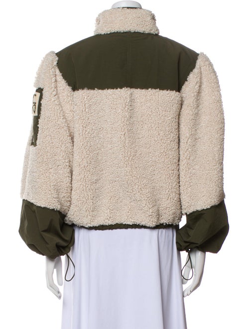 Ulla Johnson Colorblock Pattern Faux Fur Jacket