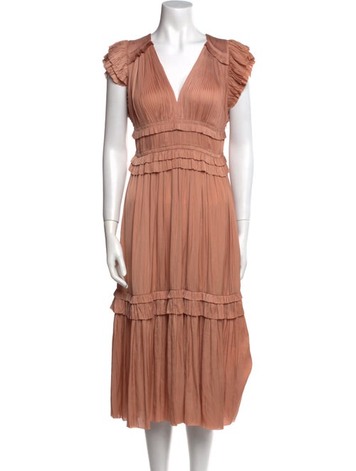 Ulla Johnson V-Neck Midi Length Dress