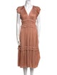 Ulla Johnson V-Neck Midi Length Dress