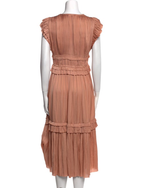 Ulla Johnson V-Neck Midi Length Dress